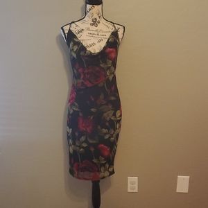 Rose print dress
